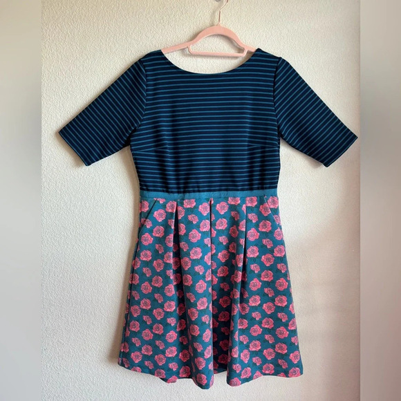 Matilda Jane Dresses & Skirts - Matilda Jane Friends Forever Peyton Fit and Flare Rose Print Dress